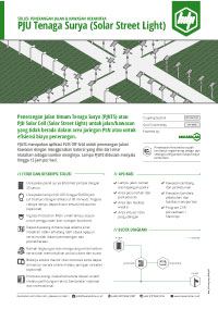 Brosur Solusi PJU Tenaga Surya